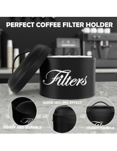 Soporte para Filtros de Café CORTNK Negro Redondo 15.7 cm 2