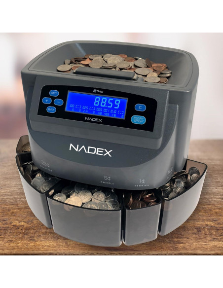 Contador y Clasificador de Monedas Nadex S540 Pro - 300 Monedas/min