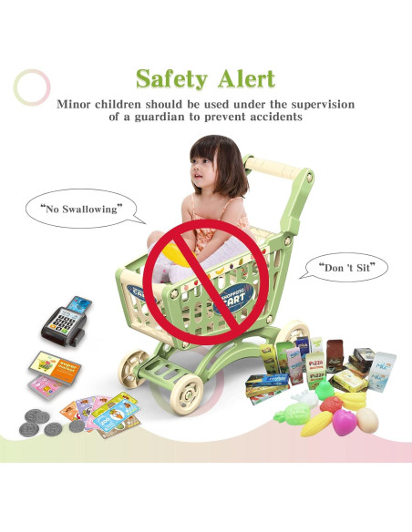 Carrito de Compras para Niños RedCrab 54 Accesorios Azul