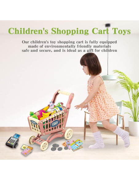 Carrito de Compras para Niños RedCrab 54 Accesorios Azul