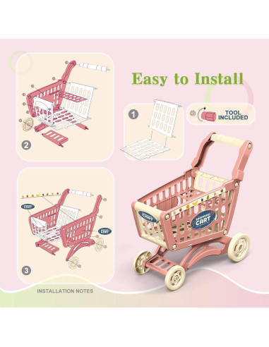Carrito de Compras para Niños RedCrab 54 Accesorios Azul