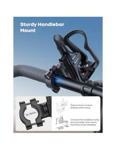 Soporte para Botellas de Agua Lamicall para Bicicleta 5-7cm