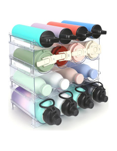 Organizador de Botellas TIDY SAVANT - 4 Estantes Apilables 16 Botellas