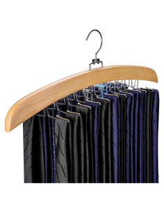 Perchero de Corbatas Ulimart 24 Ganchos Rotativo 360 Natural