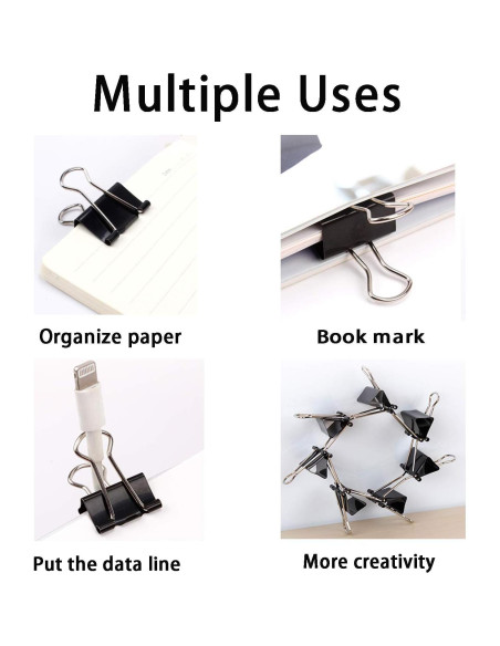 Clips de Encuadernación COLOGO 200 Unidades Variados 6 Tamaños