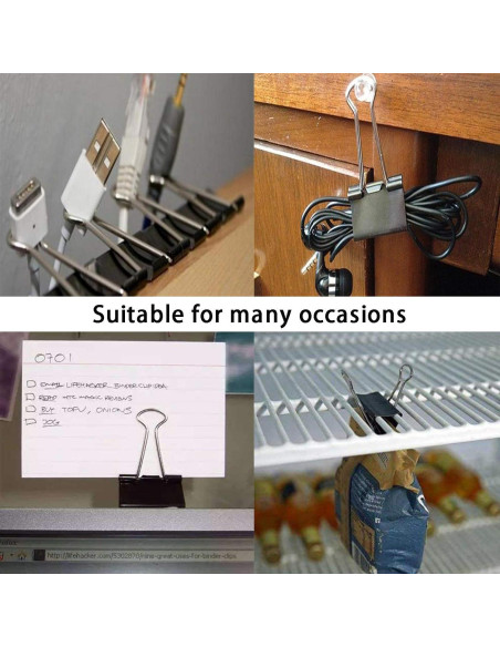 Clips de Encuadernación COLOGO 200 Unidades Variados 6 Tamaños