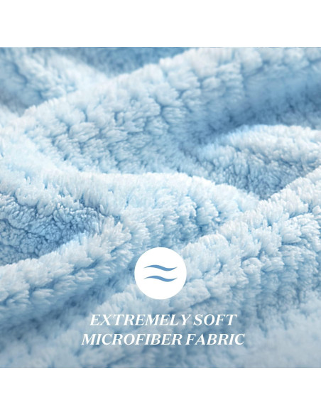 Toalla de Cabello Grande YFONG Microfibra Azul 101.6x66.8cm