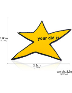 Pin de Esmalte Amarillo 'Tú lo hiciste' - Insignia de Estrella 2