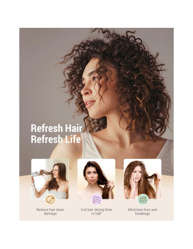 Toalla de Cabello Grande YFONG Microfibra Azul 101.6x66.8cm