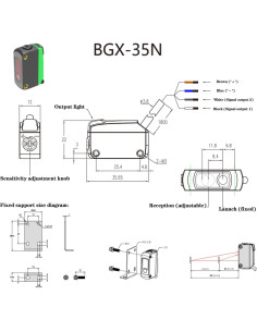 Sensor fotoeléctrico NPN BOJKEON BGX-35N 30-400MM 2