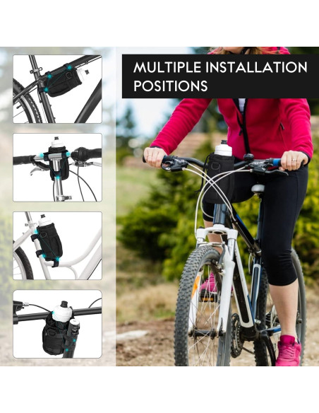 Soporte para Taza de Bicicleta WUVOP con Bolsillo Malla 1L