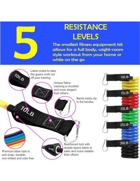 Conjunto de Bandas de Resistencia FLEXI MUSCLES 100 LBS