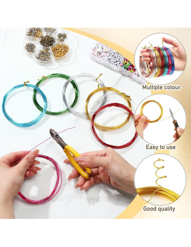 25 Rollos Alambre de Aluminio Multicolor Ferraycle 0.8 mm