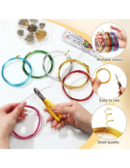 25 Rollos Alambre de Aluminio Multicolor Ferraycle 0.8 mm