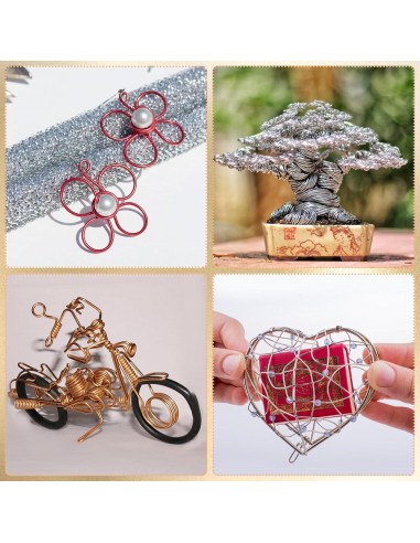 25 Rollos Alambre de Aluminio Multicolor Ferraycle 0.8 mm