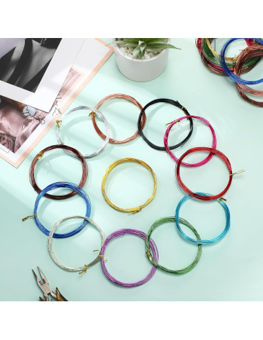 25 Rollos Alambre de Aluminio Multicolor Ferraycle 0.8 mm