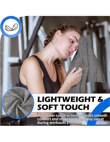 Toallas de Microfibra para Gimnasio HOMERHYME - 3 Unidades 68.6x40.6cm