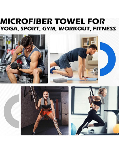 Toallas de Microfibra para Gimnasio HOMERHYME - 3 Unidades 68.6x40.6cm