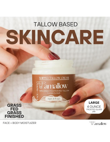 Loción Hidratante Natural Amallow 100% Tallow Nube Limpia 118 ml