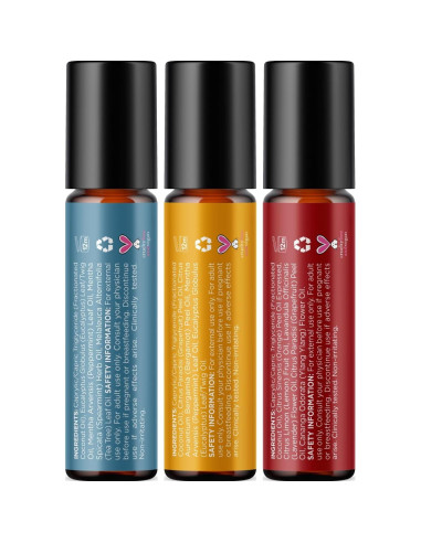 Set de Aceites Esenciales Roll-On Maple Holistics 9.8 ml - 3 Pack