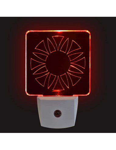 Luz Nocturna LED Roja BioRhythm - Paquete de 2 - Círculo