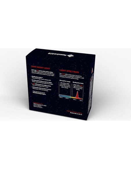 Luz Nocturna LED Roja BioRhythm - Paquete de 2 - Círculo