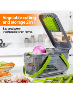 Cortador de Verduras FLYING APSARAS Pro 18 en 1 Verde 1.38kg 2