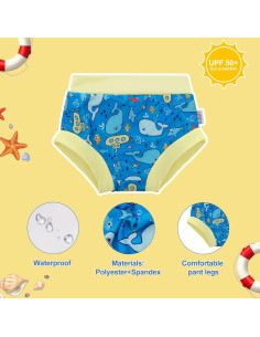 Pañales de Natación Reutilizables Alvababy 3 Piezas 2-3T 2