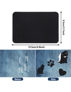 Parches de Planchar Augshy 29 Piezas 12.4 x 9.4 cm Negro 2