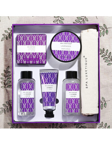 Set de Baño Spa Luxetique Lavanda - Regalo para Mujeres