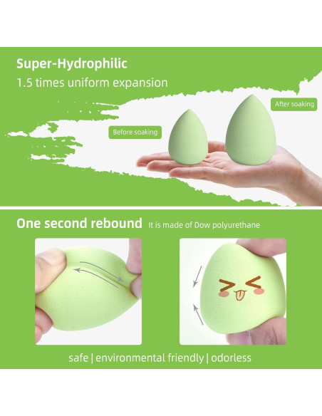 Juego de Esponjas de Maquillaje COSTICA 4 Piezas Multi Color