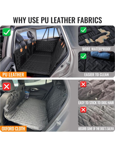 Extensor de Asiento Trasero para Perros MAXFUT 132x63cm Negro