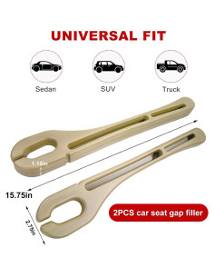 Organizador de Espacio entre Asientos de Coche Gasedin 2PCS Beige 2