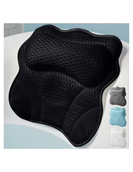 Almohada de Baño Ergonómica WONDERfoam Negra 43.8x41.9 cm Almohada de Baño Ergonómica WONDERfoam Negra 43.8x41.9 cm