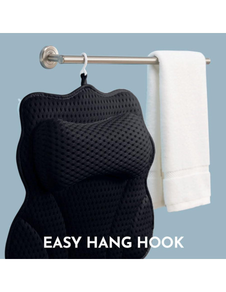 Almohada de Baño Ergonómica WONDERfoam Negra 43.8x41.9 cm Almohada de Baño Ergonómica WONDERfoam Negra 43.8x41.9 cm