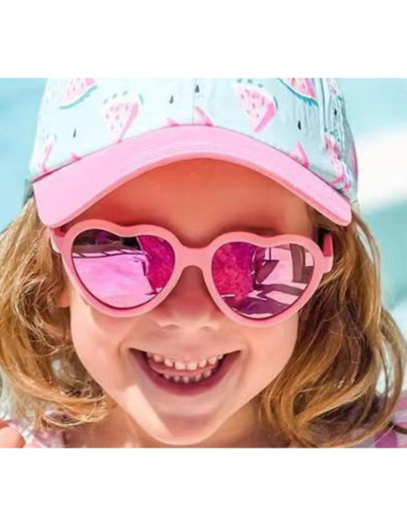 Gafas de sol polarizadas para bebés corazón con correa - UV400