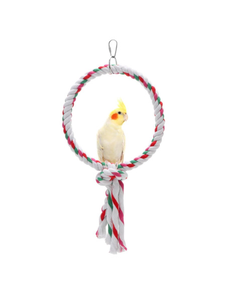 Columpio de Cuerda para Aves Wontee 20.96x39.88cm Redondo Columpio de Cuerda para Aves Wontee 20.96x39.88cm Redondo