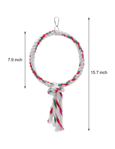 Columpio de Cuerda para Aves Wontee 20.96x39.88cm Redondo Columpio de Cuerda para Aves Wontee 20.96x39.88cm Redondo