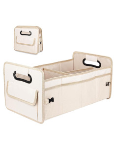 Organizador de Maletero JiatuA Grande Beige Plegable 61x38x30 cm