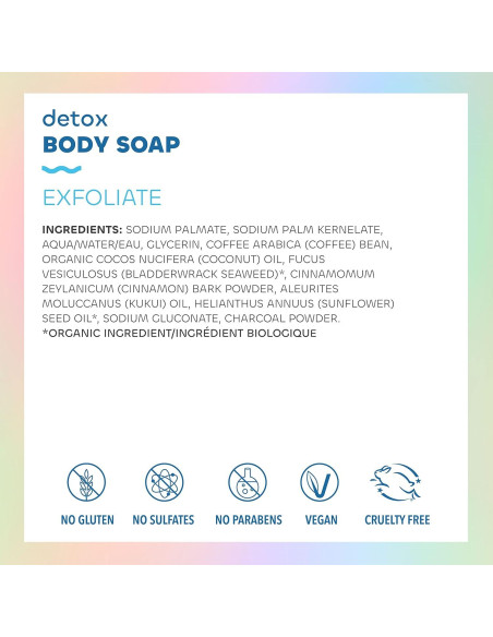 Jabón Corporal Detox Exfoliante Algas Marinas Co. 3x106g