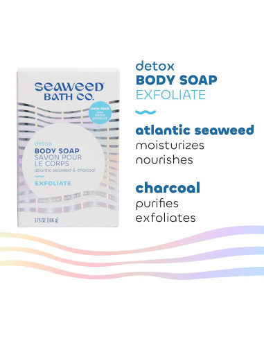 Jabón Corporal Detox Exfoliante Algas Marinas Co. 3x106g