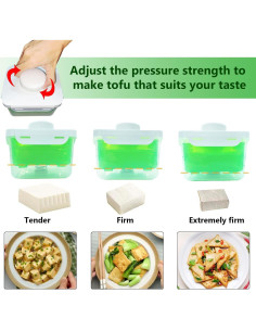 Prensa de Tofu Glowgath Ajustable Libre de BPA 448g 2