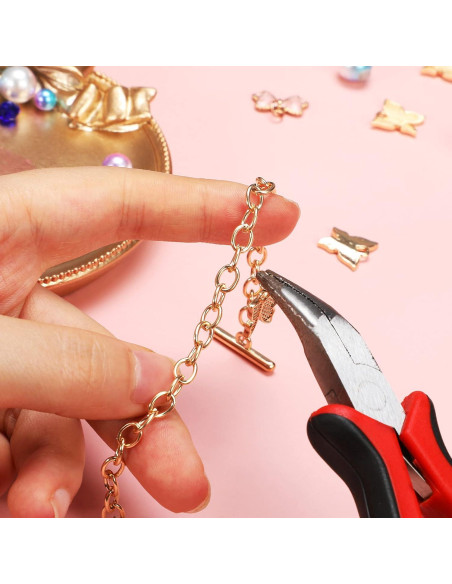 30 Cadenas de Pulsera con Cierre de Palanca Hicarer - Oro y Plata