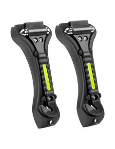 Martillo de Seguridad Cleverool 2 en 1 para Automóvil Negro