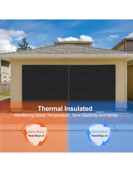 Cortina Térmica Aislante de Puerta de Garaje LIAMST 2.74x2.13m