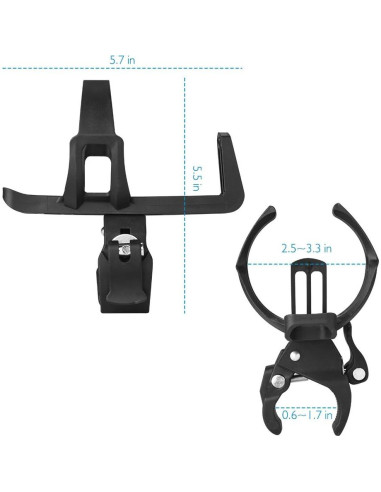 Soportes para Botellas de Agua Accmor 2 Piezas Negro Universal