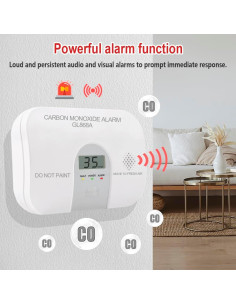 Detector de Monóxido de Carbono Glocusafety GL868A 10 Años 2