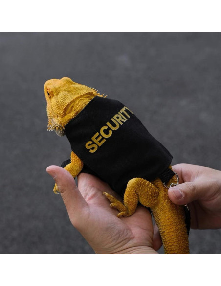 Arnés y Correa Ajustable para Dragón Barbudo SEZDEKI Negro Arnés y Correa Ajustable para Dragón Barbudo SEZDEKI Negro