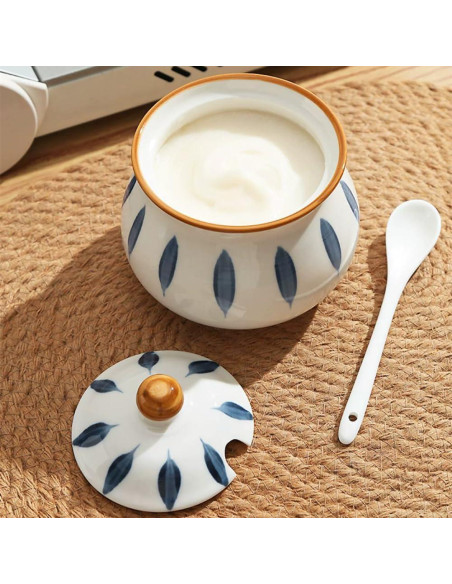 Contenedor de Grasa de Tocino Elyfree 680ml Cerámica Azul