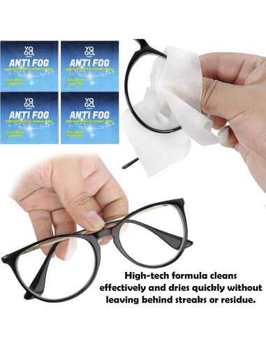 Toallitas Antivaho Yogo Vision - 200 Paquetes para Gafas